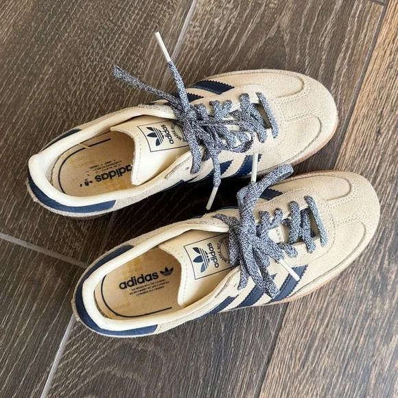 Adidas Originals Samba Kids’ Warm Vanilla/Night Indigo Gum (GS) Sneaker—K2 - Picture 7 of 14